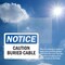 Signmission Caution Buried Cable OSHA Notice Sign, Plastic, 10in W x 7in L, 2PK OS-2PACK-NS-P-710-L-10462 - alternate 2